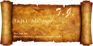 Tajti József névjegykártya